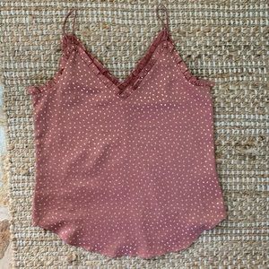 Express gold dot cami top